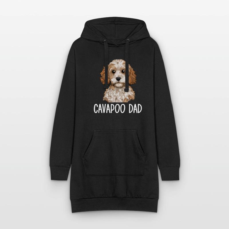 cavapoo dad, cavapoo Hoodie-Kleid