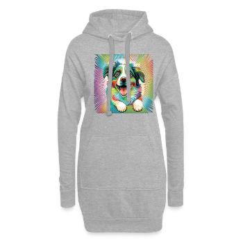 Chiens Berger australien amoureux des chiens Aussie - Sweat-shirt à capuche long Femme - gris chiné - Devant