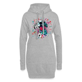 Hunde Spruch Dalmatiner Design für Hundeliebhaber - Hoodie-Kleid - Grau meliert - Vorne