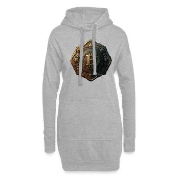 Bitcoin Design pour les fans de BTC - Sweat-shirt à capuche long Femme - gris chiné - Devant
