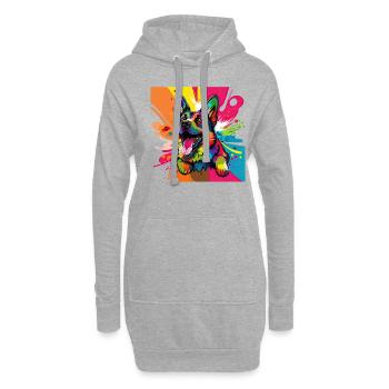 Hunde Deutscher Schäfer Hundeliebhaber - Hoodie-Kleid - Grau meliert - Vorne