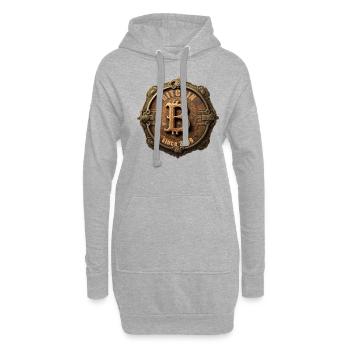 Bitcoin Design für BTC Fans - Hoodie-Kleid - Grau meliert - Vorne
