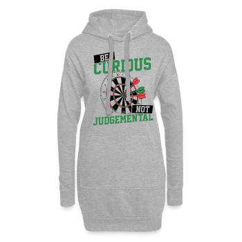 Be Curious No Judgemental Dart Player Darts Bullse - Hoodie Dress - heather grey - Front