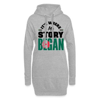 Bangladesch Bangladesch Bangladesch Flagge Zitat - Hoodie-Kleid - Grau meliert - Vorne