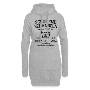 37. Geburtstag Schonend Behandeln 37 VIP ist 37 - Hoodie-Kleid - Grau meliert - Vorne