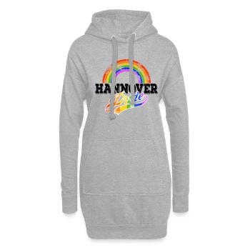 Fierté Hanovre - Sweat-shirt à capuche long Femme - gris chiné - Devant