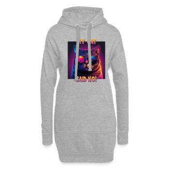 Cat Lovers Design Cat Mama My Cat a dit Non - Sweat-shirt à capuche long Femme - gris chiné - Devant