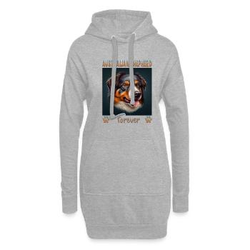 Hunde Australian Shepherd Hundeliebhaber Aussie - Hoodie-Kleid - Grau meliert - Vorne