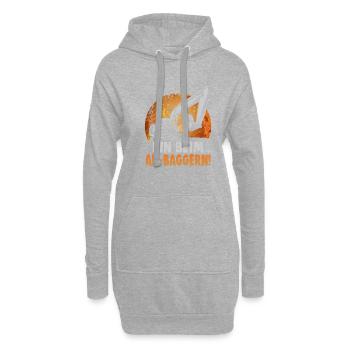 Conception d’opérateurs de grue pour les opérateurs d’excavatrices et les travailleurs de la construction - Sweat-shirt à capuche long Femme - gris chiné - Devant