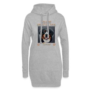 Chiens Bernois Mountain Dog Lovers Aussie - Sweat-shirt à capuche long Femme - gris chiné - Devant