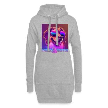 Chiens Berger Australien Chiens Amoureux Aussie - Sweat-shirt à capuche long Femme - gris chiné - Devant