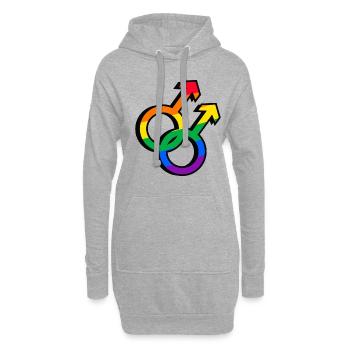 Pride - Hoodie Dress - heather grey - Front