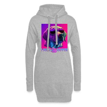 Hunde Spruch Labrador Retriever Design für - Hoodie-Kleid - Grau meliert - Vorne