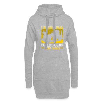 Conception d’opérateurs de grue pour les opérateurs d’excavatrices et les travailleurs de la construction - Sweat-shirt à capuche long Femme - gris chiné - Devant