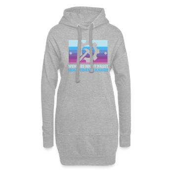 Für Zerspanungsmechaniker CNC Dreher und Fräser - Hoodie-Kleid - Grau meliert - Vorne