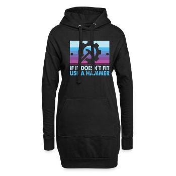 Pour les opérateurs de machines de découpe Opérateurs de tour CNC et fraiseuses - Sweat-shirt à capuche long Femme - noir - Devant