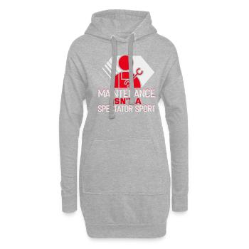 Pour les opérateurs de machines de découpe Opérateurs de tour CNC et fraiseuses - Sweat-shirt à capuche long Femme - gris chiné - Devant