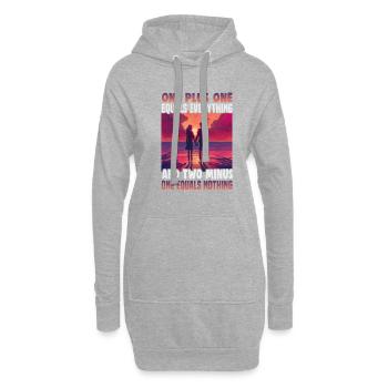 Valentinstag Geschenke Liebhaber Und Paare Designs - Hoodie-Kleid - Grau meliert - Vorne