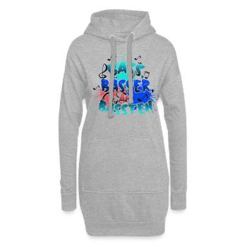 Bassisten, Bassgitarristen Gitarristen Bass - Hoodie-Kleid - Grau meliert - Vorne