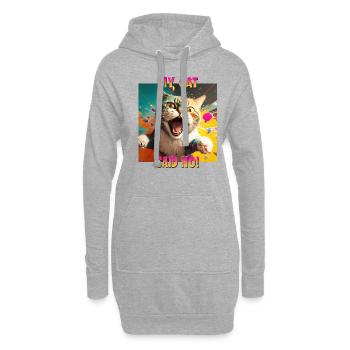 Cat Lovers Design Cat Mama My Cat a dit Non - Sweat-shirt à capuche long Femme - gris chiné - Devant