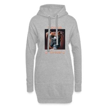 Dog Saying Boxer Design pour les amoureux des chiens - Sweat-shirt à capuche long Femme - gris chiné - Devant