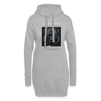 Chien disant Cane Corso design pour les amoureux des chiens - Sweat-shirt à capuche long Femme - gris chiné - Devant