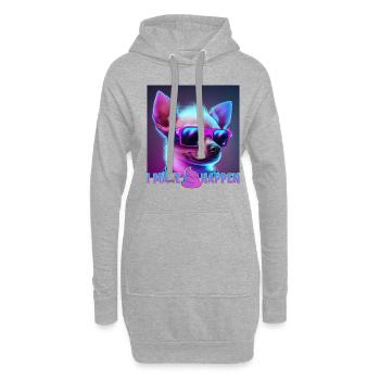 Hunde Spruch Chihuahua Design für Hundeliebhaber - Hoodie-Kleid - Grau meliert - Vorne