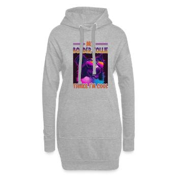 Hunde Spruch Border Collie Design - Hoodie-Kleid - Grau meliert - Vorne
