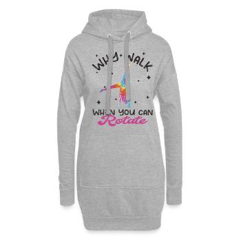 Gymnastique cool Gymnastes Carrwheel - Sweat-shirt à capuche long Femme - gris chiné - Devant