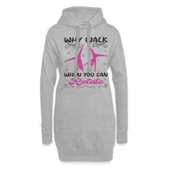 Gymnaste cool Gymnastique Carrwheel - Sweat-shirt à capuche long Femme - gris chiné - Devant