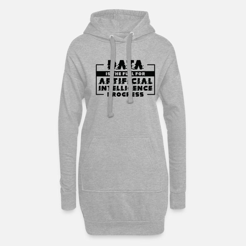 Artificial Intelligence Progress Machine Learning - Hoodie Dress - heather grey