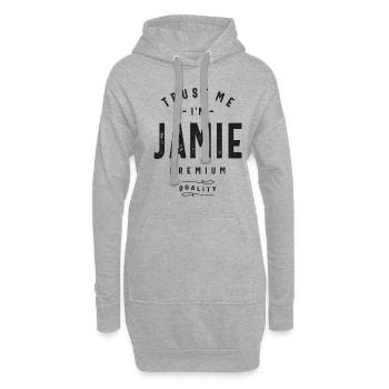 Trust Me I'm Jamie - Hoodie Dress - heather grey - Front