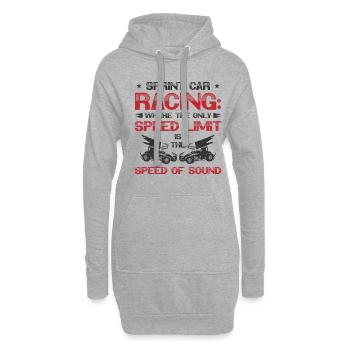 Sprint Car Dirt Track Racing - Sweat-shirt à capuche long Femme - gris chiné - Devant