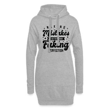 Erreur Sagesse Citations Imperfection Vie - Sweat-shirt à capuche long Femme - gris chiné - Devant