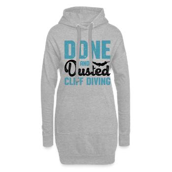 Done And Dusted Cliff Diving Cliff Diver Waterspor - Hoodie Dress - heather grey - Front