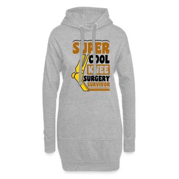 Super Cool Knee Surgery Survivor - Hoodie-Kleid - Grau meliert - Vorne