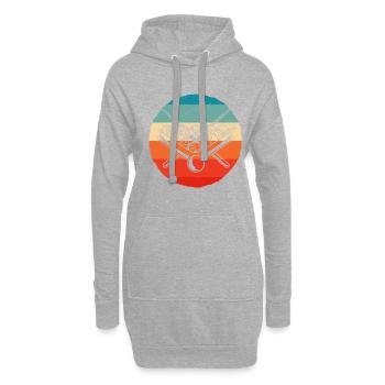 Retro Graphic Pool Billard Snooker Billard Cue 8-B - Hoodie Dress - heather grey - Front