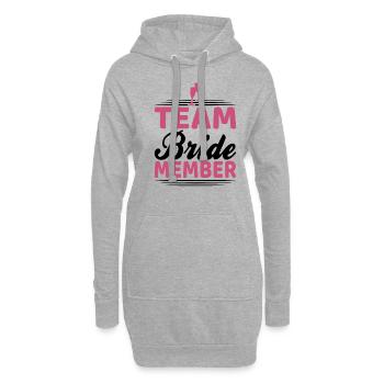 Membre de l’équipe mariée - Sweat-shirt à capuche long Femme - gris chiné - Devant