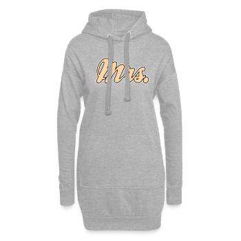 Mr Mrs Teamshirt - Hoodie-Kleid - Grau meliert - Vorne