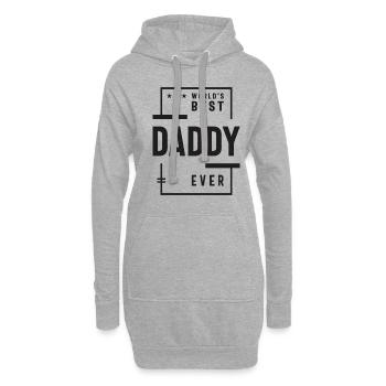 World's Best Daddy Ever - Father's Day - Hoodie Dress - heather grey - Front