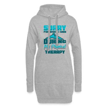Sorry for what I said during my Physical Therapy - Hoodie-Kleid - Grau meliert - Vorne