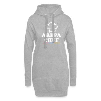 Chef Arepas, Arepa - Sweat-shirt à capuche long Femme - gris chiné - Devant