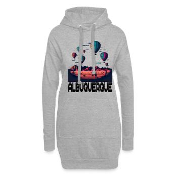 Albuquerque Ballon New Mexico Heißluftballon - Hoodie-Kleid - Grau meliert - Vorne