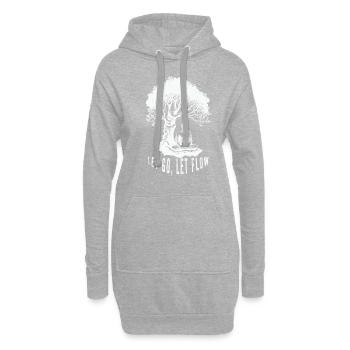 Buddhist Meditation Zen Buddha Buddhismus und Yoga - Hoodie-Kleid - Grau meliert - Vorne