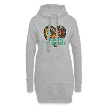 Mexiko Strandurlaub am Meer Design Strandmotiv - Hoodie-Kleid - Grau meliert - Vorne