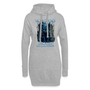 Katzenliebhaber Design Katzenmama Meine Katze hat - Hoodie-Kleid - Grau meliert - Vorne