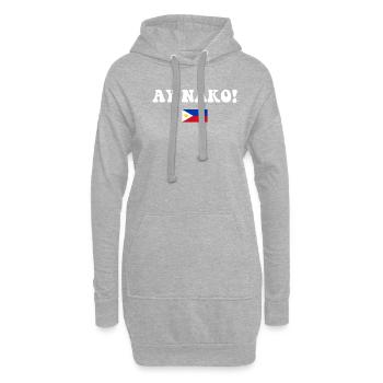 Ay Nako, Funny Filipino Pinoy - Hoodie-Kleid - Grau meliert - Vorne