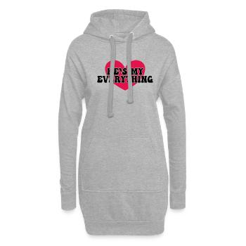 Freund Freundin Paar Spruch - Hoodie-Kleid - Grau meliert - Vorne