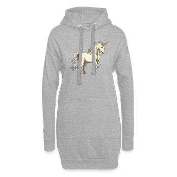 Licorne licorne - Sweat-shirt à capuche long Femme - gris chiné - Devant