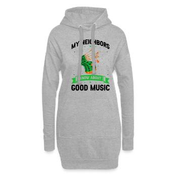 Citation de cornemuse pour les musiciens écossais et de cornemuse - Sweat-shirt à capuche long Femme - gris chiné - Devant